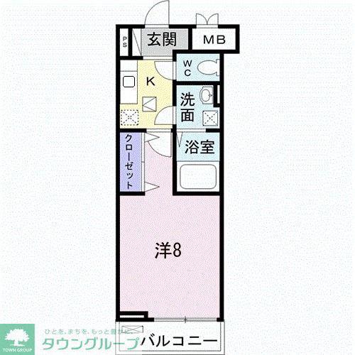COMFORTBROOK逗子(1K/2階)の間取り写真