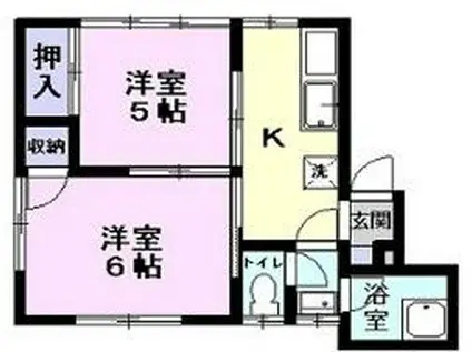 メゾンドマキ(2K/1階)の間取り写真