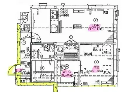 ANIMO OHANA(1LDK/1階)の間取り写真