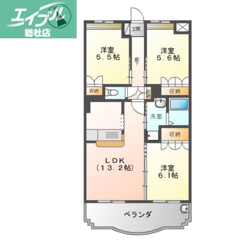 スターマンション神田(3LDK/1階)の間取り写真