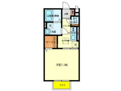 ヴェルドミール(1K/1階)の間取り写真