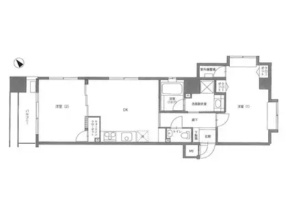 アヴァンティーク銀座2丁目(2DK/6階)の間取り写真