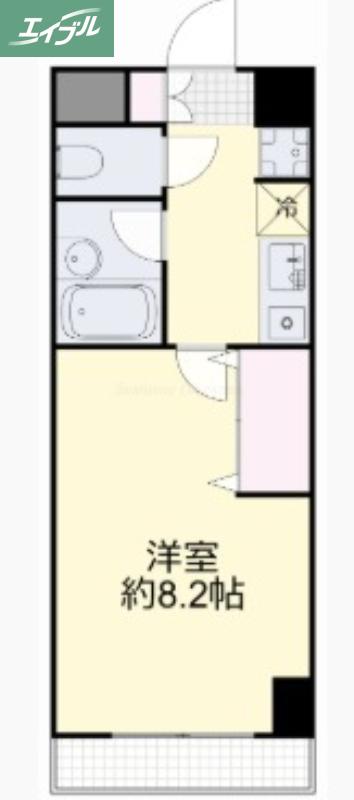 マローン京町(1K/6階)の間取り写真