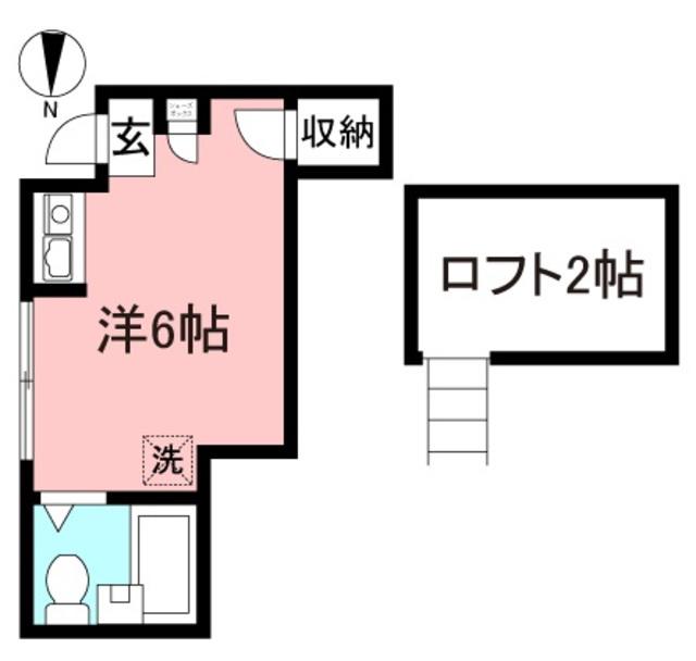 メゾンドロペ(ワンルーム/2階)の間取り写真