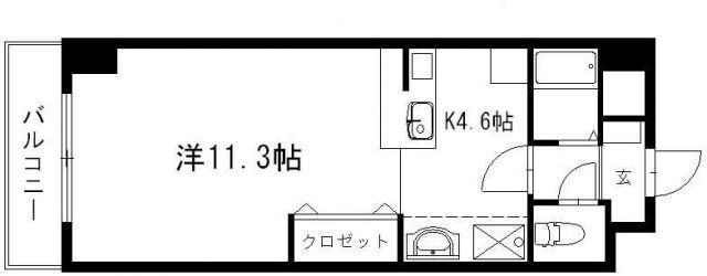 グランメール21(ワンルーム/3階)の間取り写真