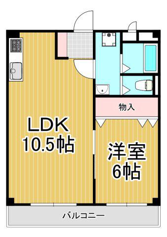 シェトア塚口第一(1LDK/1階)の間取り写真