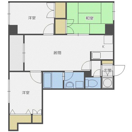グリシーヌ41(3LDK/2階)の間取り写真