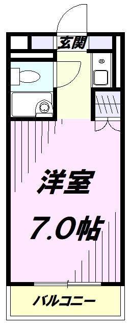 MAC所沢ビル(ワンルーム/5階)の間取り写真