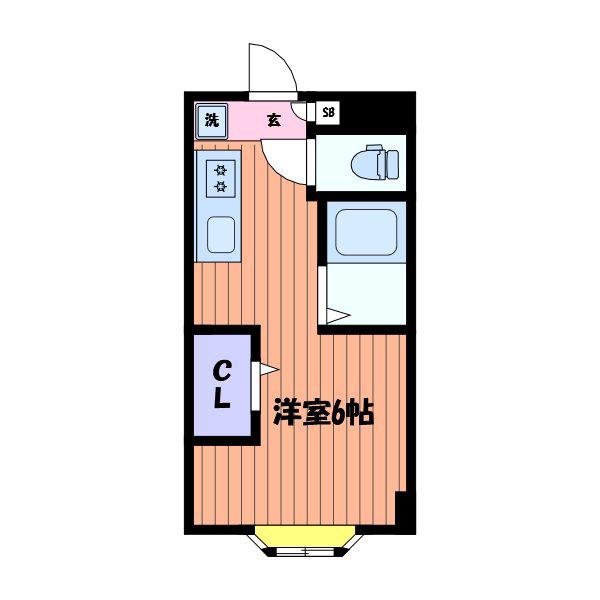 ハイツライラック(ワンルーム/1階)の間取り写真