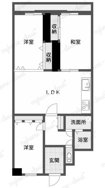 インペリアル吉礼駅前(3LDK/7階)の間取り写真