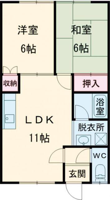 リセーヌ177(2LDK/2階)の間取り写真