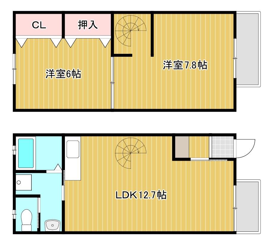 プラーサII(2LDK/1階)の間取り写真