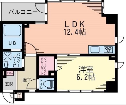 CLOVER A85(1LDK/5階)の間取り写真