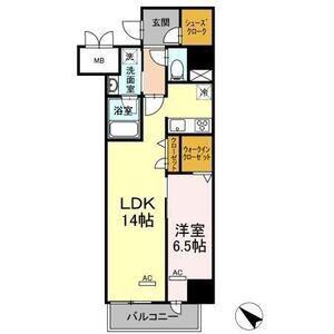 グランアビタシオンノリタケ(1LDK/8階)の間取り写真