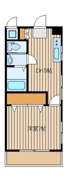 コーポアイリス(1DK/3階)の間取り写真