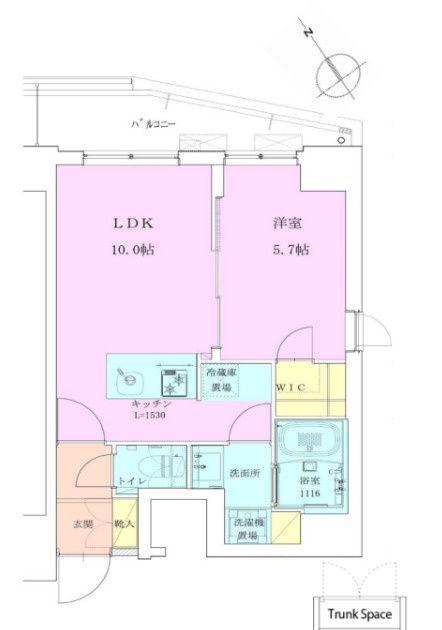 恵比寿レジデンス壱番館(1LDK/4階)の間取り写真