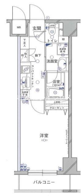 グリフィン横浜・山下公園弐番館(1K/5階)の間取り写真