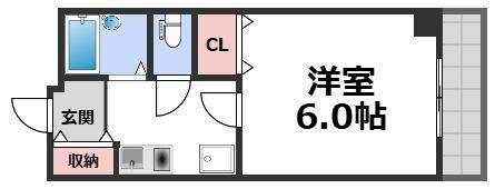 エリットハイツ(1K/1階)の間取り写真