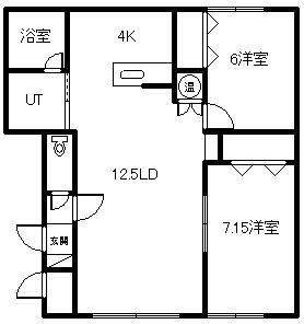 ポルタ (2LDK/1階)の間取り写真