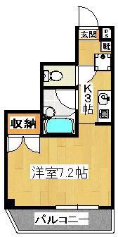 PURE MEISON T&Y(1K/3階)の間取り写真