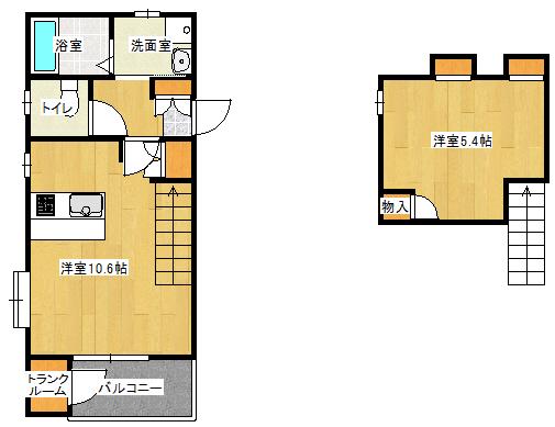 セントヒルズ横川新町(ワンルーム/2階)の間取り写真