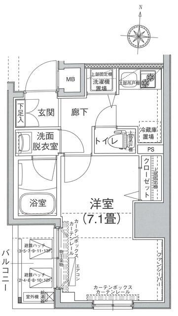 アイル イムーブル錦糸町(1K/3階)の間取り写真