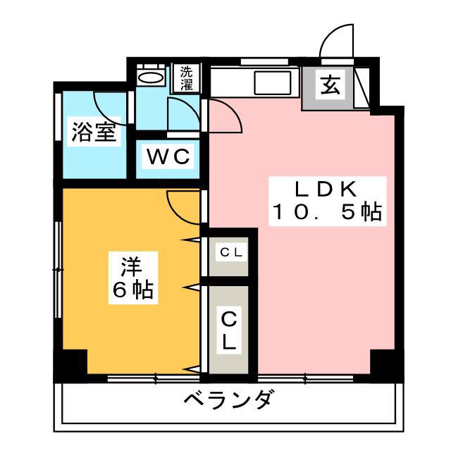 高橋マンション(1LDK/7階)の間取り写真