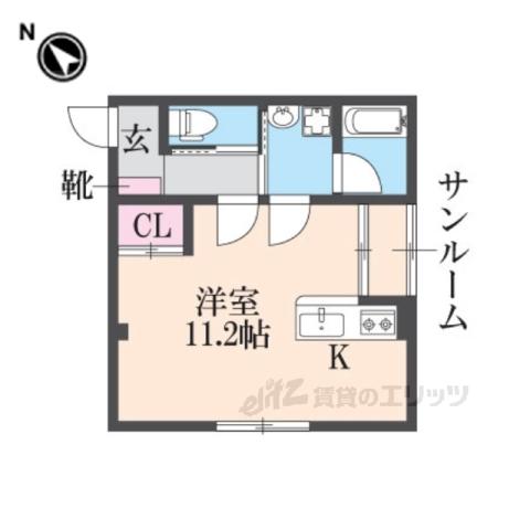 LUMIGRACE(ワンルーム/1階)の間取り写真
