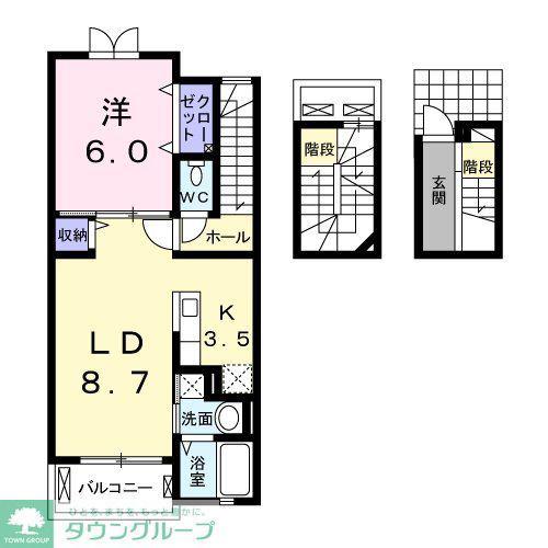 ブリアン オーブ(1LDK/3階)の間取り写真