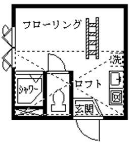 フェリス中野(ワンルーム/1階)の間取り写真