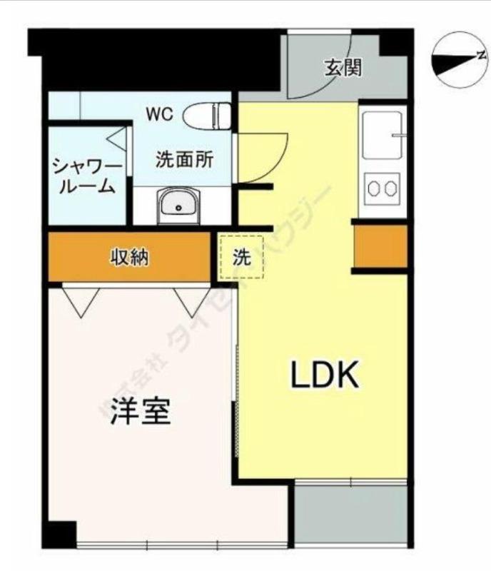 高輪グランドハイツ(1LDK/4階)の間取り写真