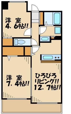 プレミアコンフォート高井戸(2LDK/4階)の間取り写真