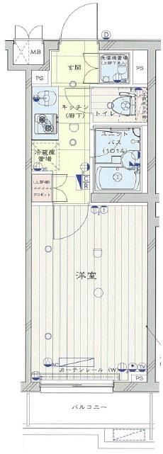 ルーブル練馬沼袋(1K/4階)の間取り写真