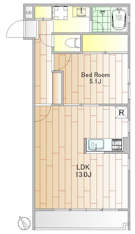 HOUSE K 1-(1LDK/1階)の間取り写真