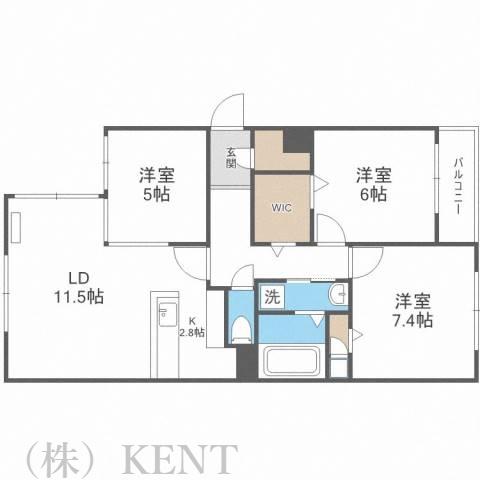YAMANOTE-CITY.STELLA山の手シティ.ステラ(3LDK/4階)の間取り写真
