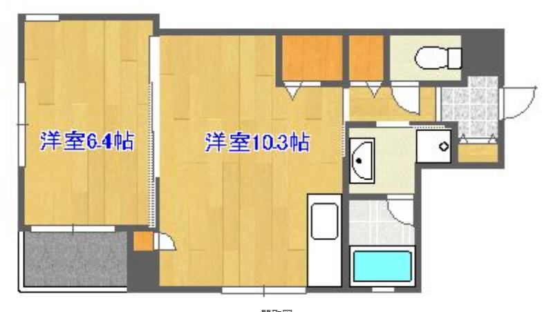 リリーフラック春日原(1LDK/4階)の間取り写真