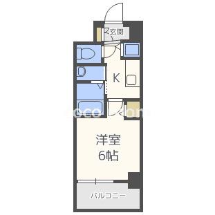 LIVECASA本町(1K/8階)の間取り写真