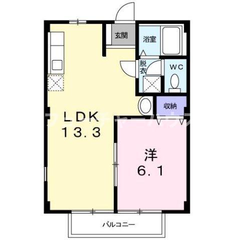 ニューシティ鈴木A(1LDK/1階)の間取り写真
