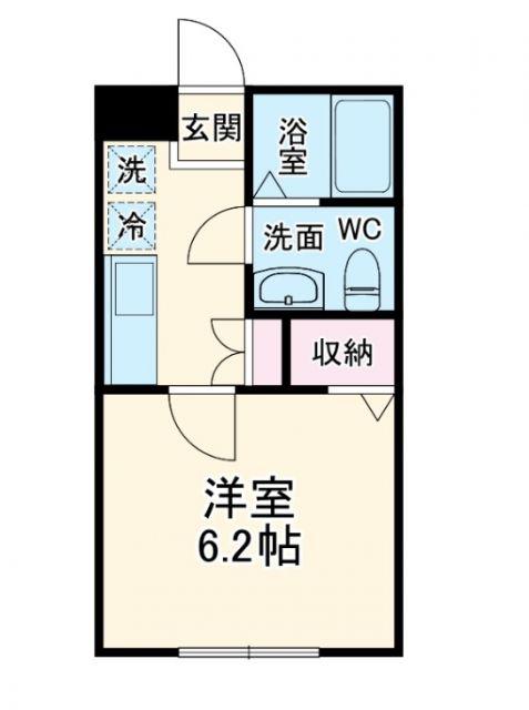 ニコハウス宮本町(1K/2階)の間取り写真