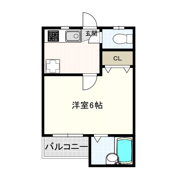 コーポ上石神井(1K/2階)の間取り写真