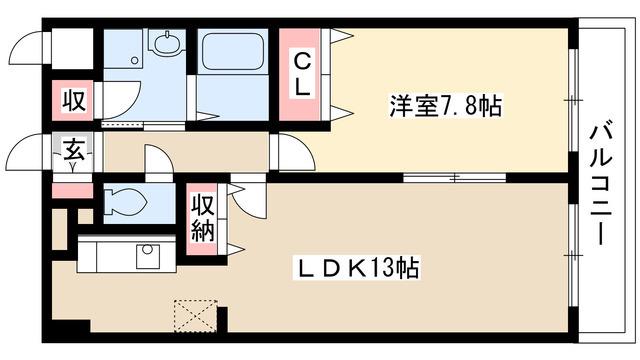 グランシャリオ覺王山(1LDK/7階)の間取り写真