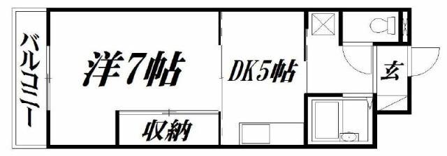グランテット(1DK/1階)の間取り写真