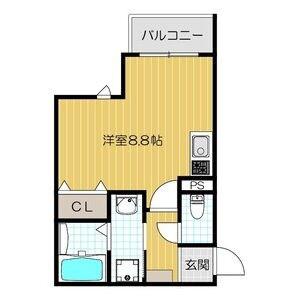 REGIES八尾駅前(ワンルーム/1階)の間取り写真