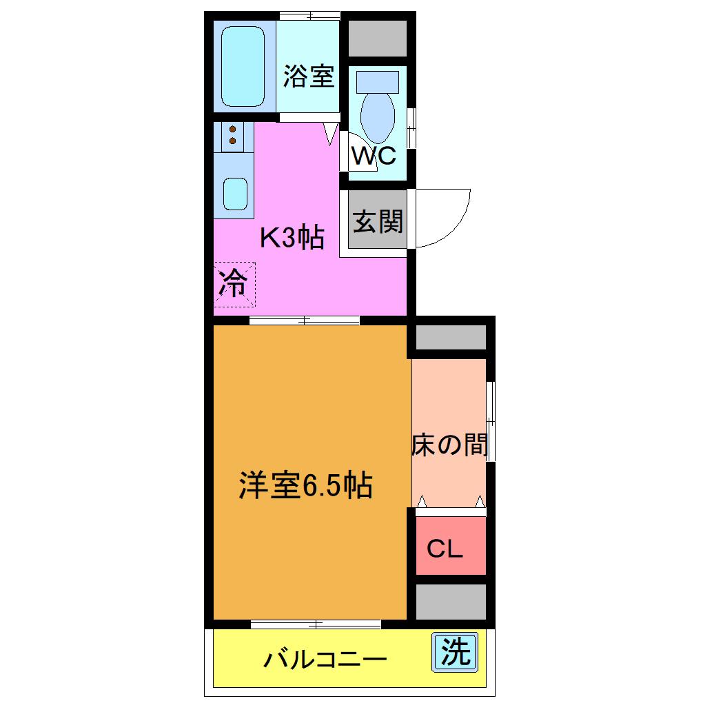 丸商船橋ビル(1K/4階)の間取り写真