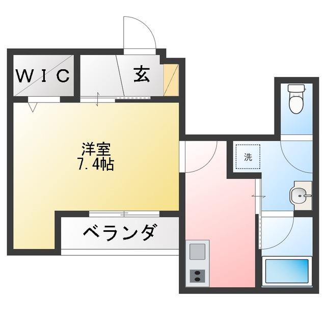 MAISON DE ARBRE(1K/3階)の間取り写真