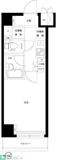 ルーブル池上伍番館(1K/6階)の間取り写真