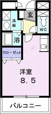 リーヴァ 神石(1K/3階)の間取り写真
