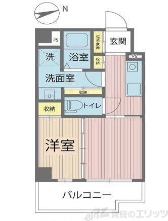 SHARIO GARDEN 新梅田(1DK/8階)の間取り写真