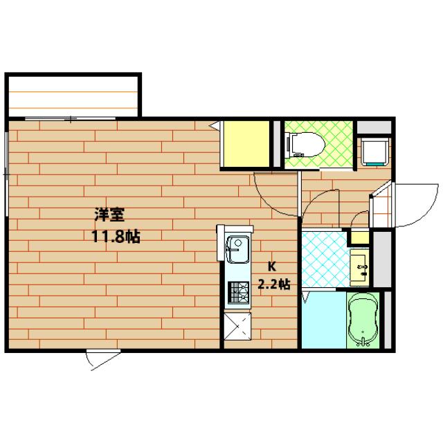 URBANAGE梅屋敷I(ワンルーム/3階)の間取り写真