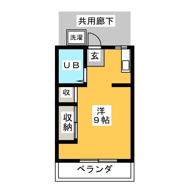 コーポ酒井(ワンルーム/2階)の間取り写真